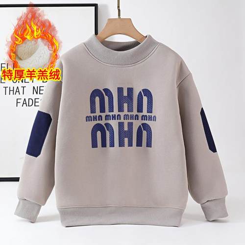 儿童卫衣加绒加绒打底衫男童冬季