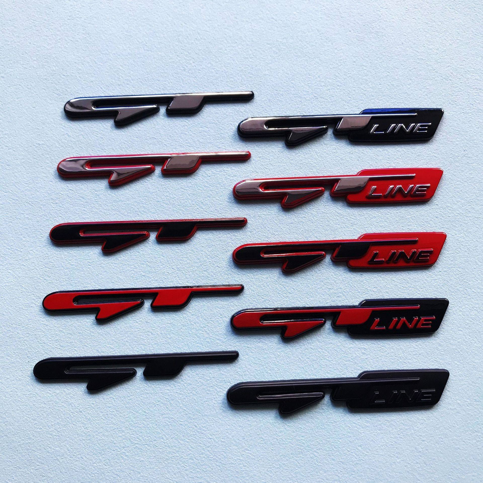 GT LINE车标贴 适用现代起亚GT金属贴标领动智跑斯汀格尾标