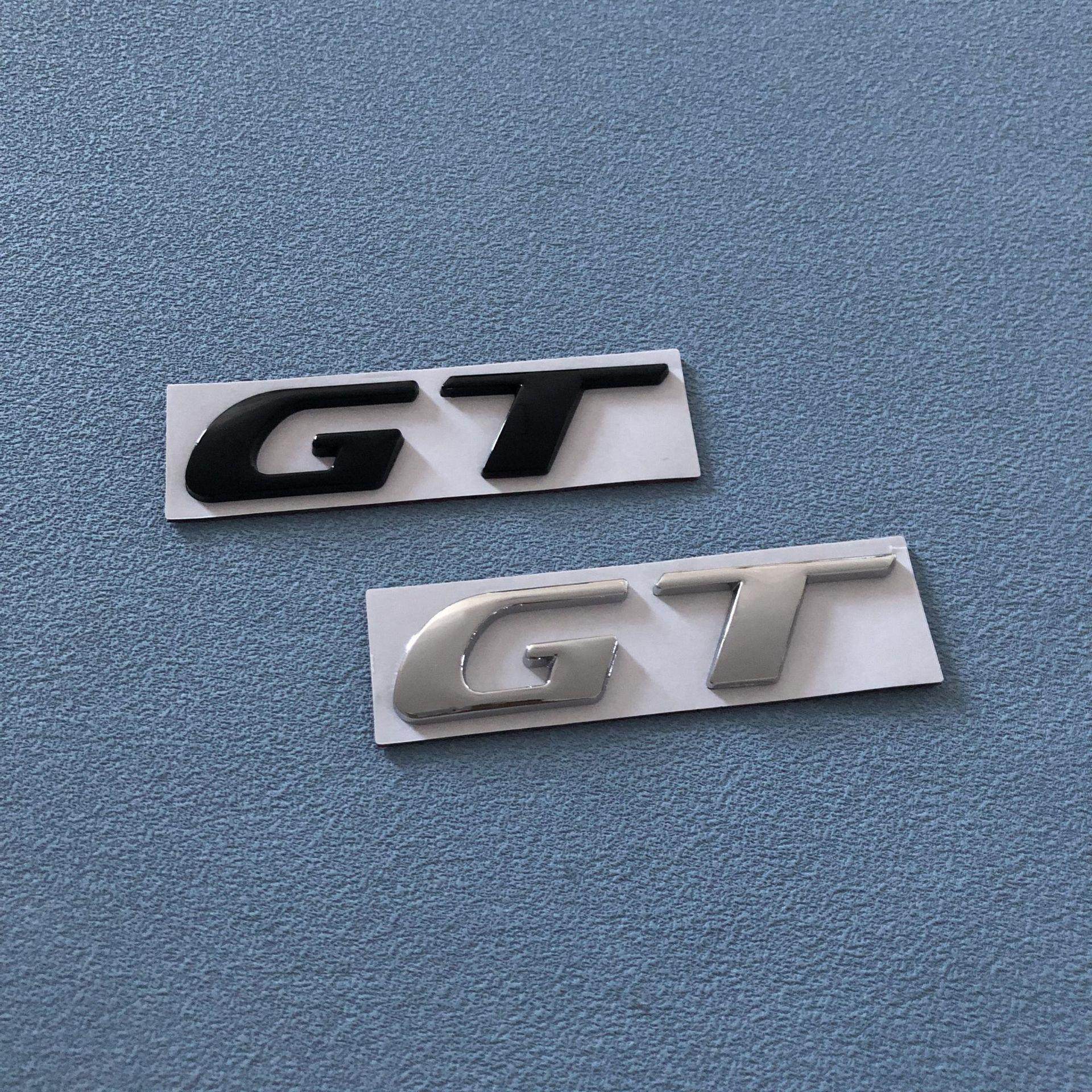 新款GT车标 适用于起亚现代标致GT黑化个性改装金属贴标 排量标