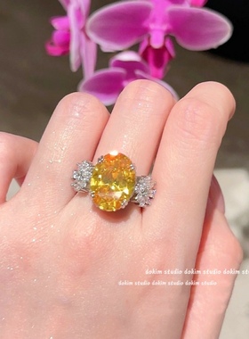 碧玺克拉戒指3Q宝石复古男女通用