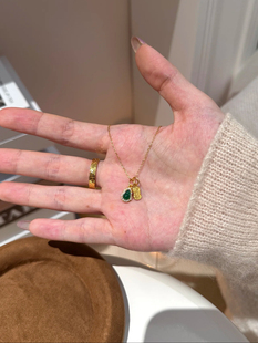 高级超显白 S925纯银天然阳绿A货翡翠葫芦项链新中式 招财纳福