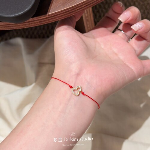 超显白！新年红绳手链满钻小葫芦小红绳本命年手链小众叠戴首饰