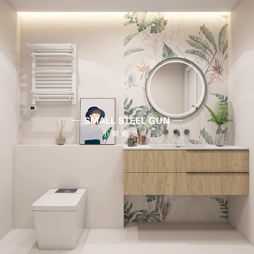 微水泥花片瓷砖1200卫生间墙地砖