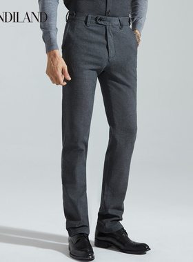 麦迪莱登秋季新款商务休闲裤男 中年直筒正装男士灰色长裤K3260