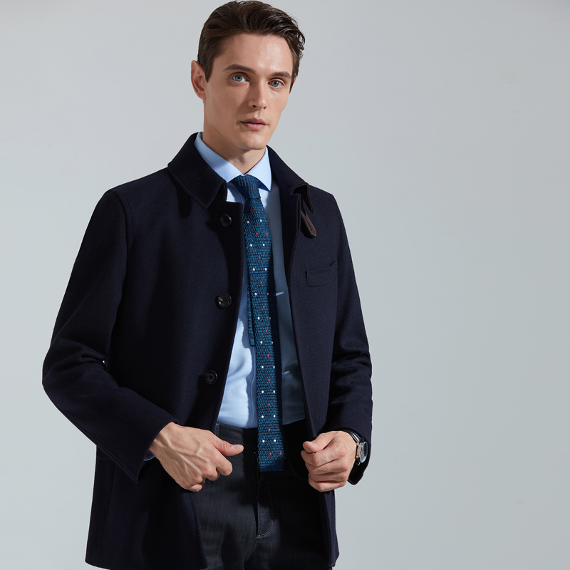 冬季羊毛大衣商务休闲呢大衣外套