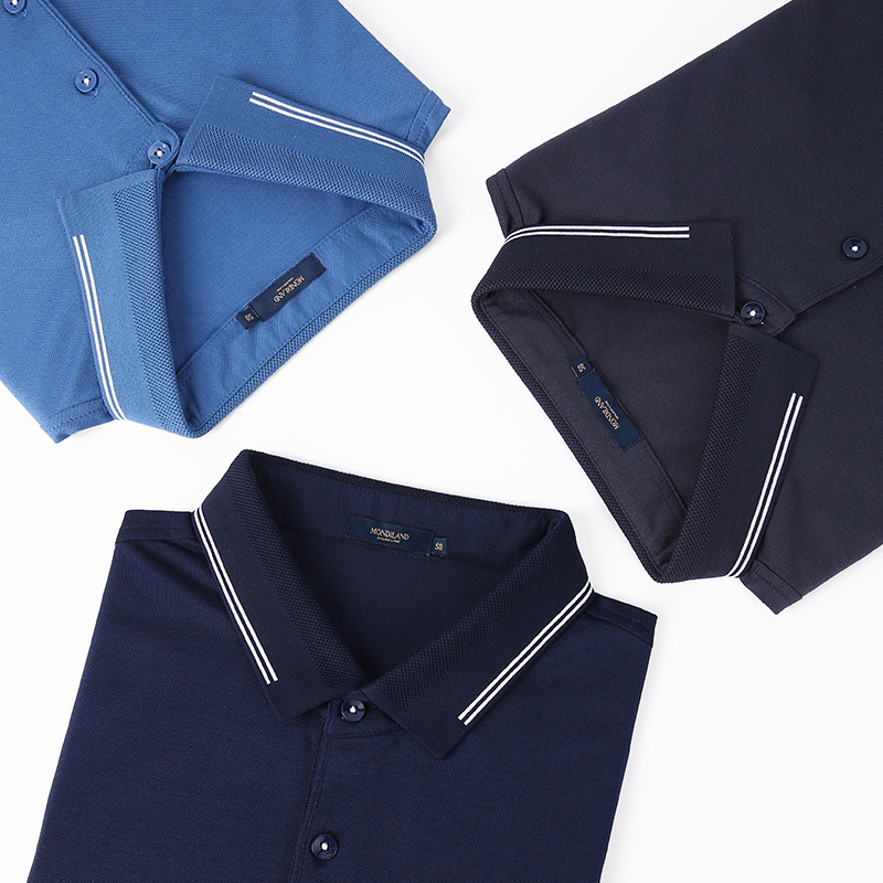 麦迪莱登男短袖t恤桑蚕丝polo衫