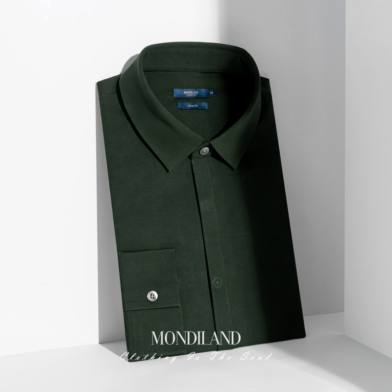 麦迪莱登无缝压胶大码针织衬衫