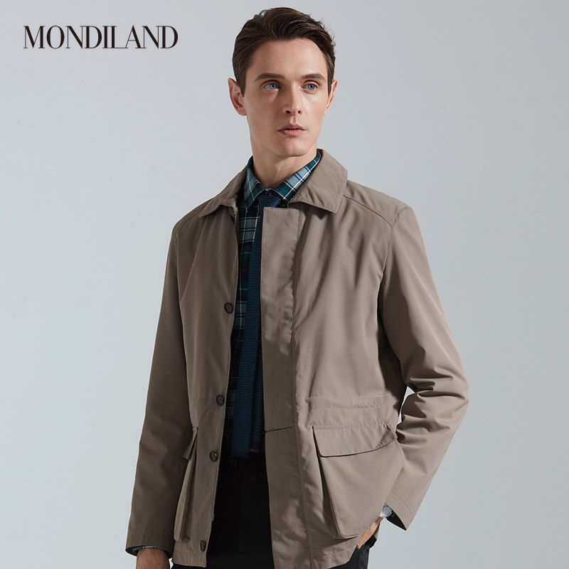 麦迪莱登春秋季休闲外套防风翻领
