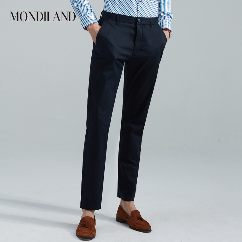 直筒修身男士英伦时尚青年休闲裤