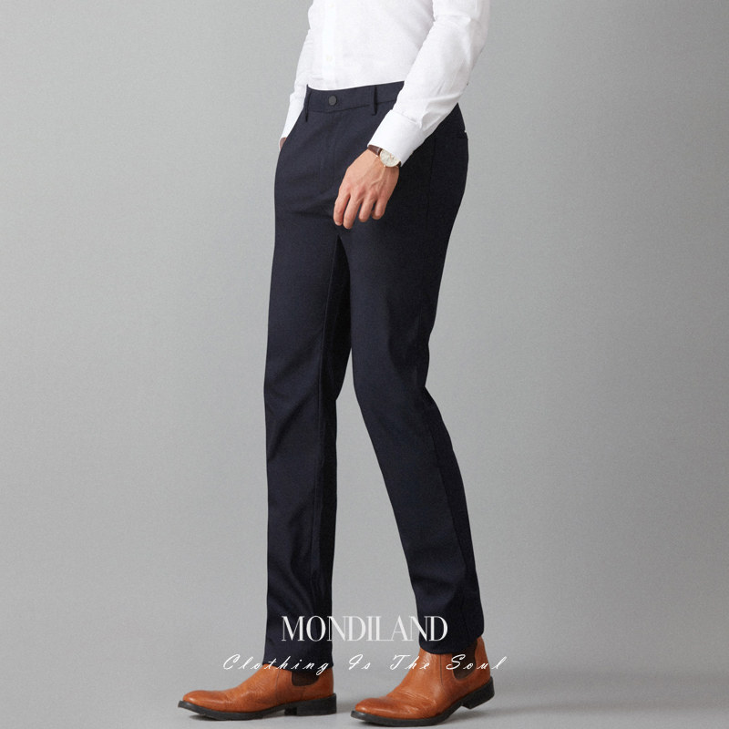 麦迪莱登秋季深藏青色休闲裤男式