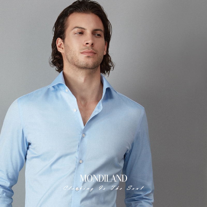 麦迪莱登温莎领工作免烫男士衬衫