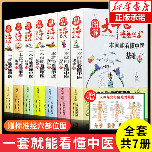 全套7册图解中医漫画丛书一本