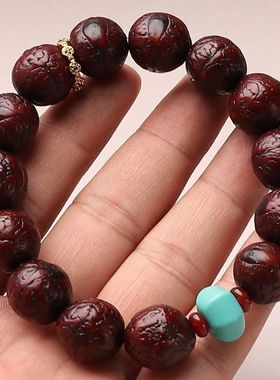 老料单圈凤眼菩提手持念珠文玩手串手把件藏式盘玩玉化手链男女款