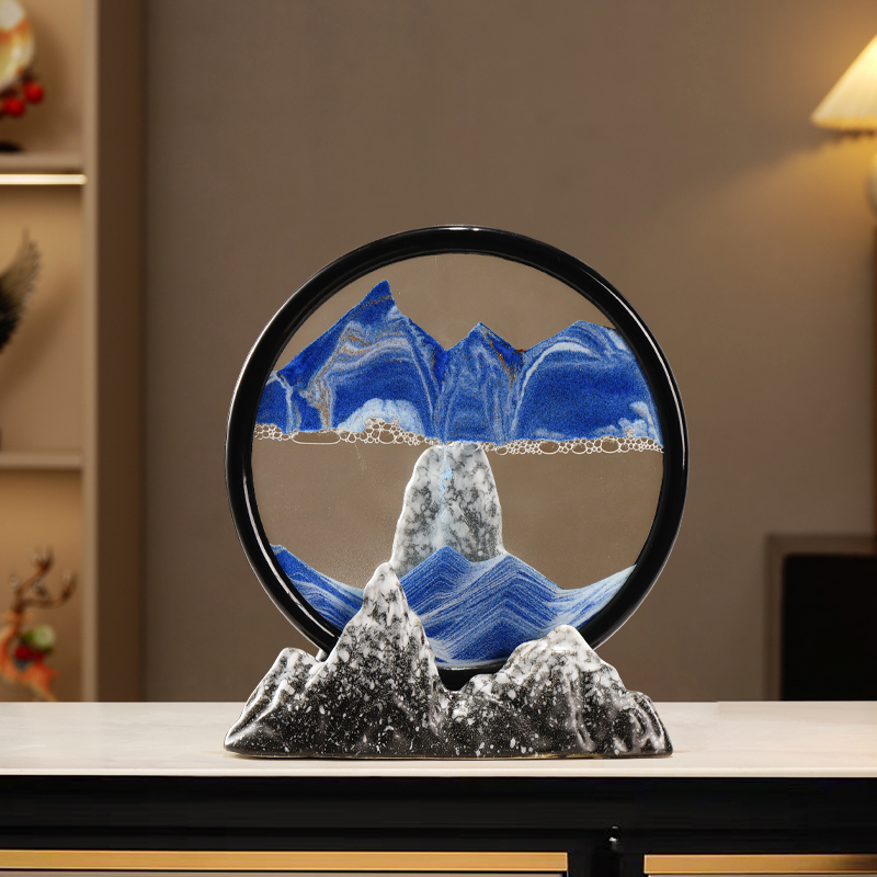 新中式宋式美学风流沙画创意摆件家居饰品电视柜玄关客厅酒柜摆设