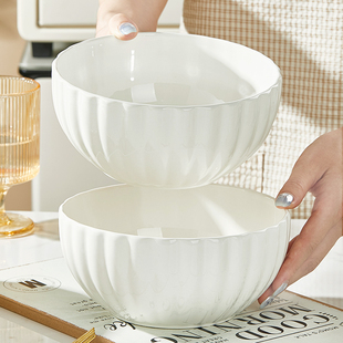 陶瓷大号面碗家用加深加厚汤面碗6寸4只釉下彩碗餐具螺蛳粉碗大码