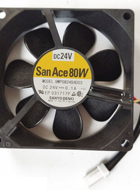 9WP0824S4D03原装24V 0.1A 8CM三菱驱动器变频器防水风扇配件8025