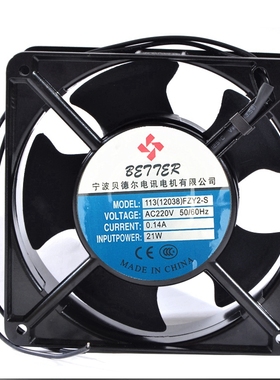 全新贝德尔113FZY2-S/B(12038) 220V轴流风机JF1238 焊机散热风扇