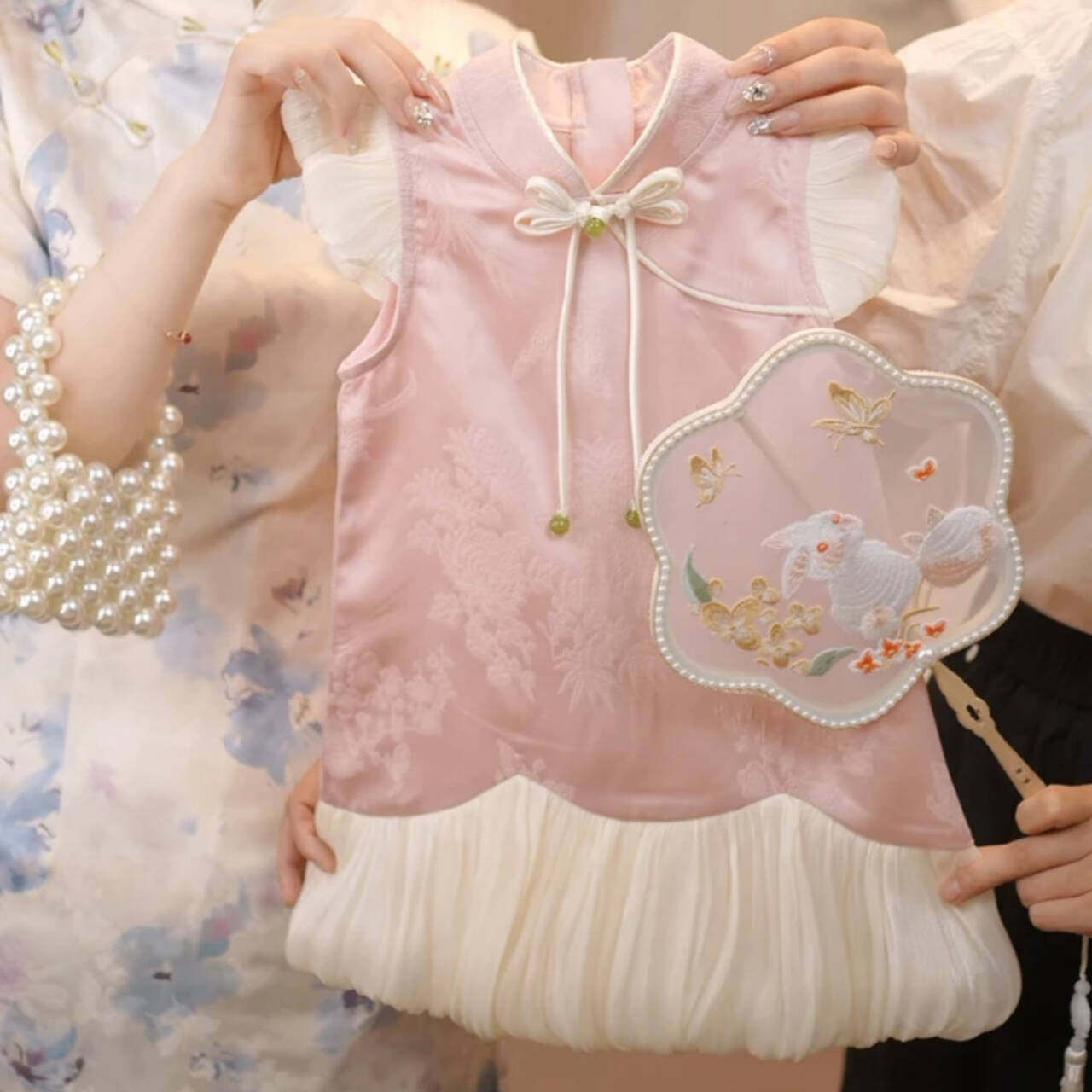 七小七女童连衣裙子夏季新款女童复古国风汉服旗袍儿童新中式童装图片