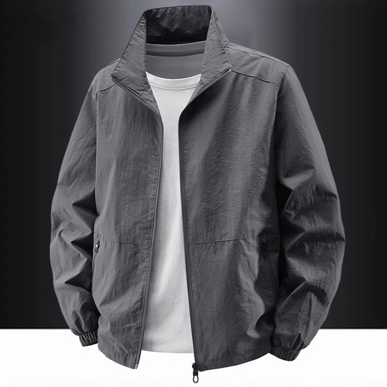 男士外套春秋季2025新款户外休闲立领青年学生夹克跨境工装上衣yt