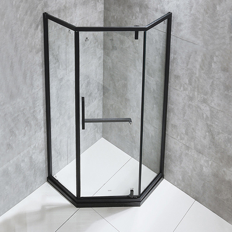 枪灰钻石型淋浴房菱形卫生间干湿分离三边形淋浴房浴室隔断平开门