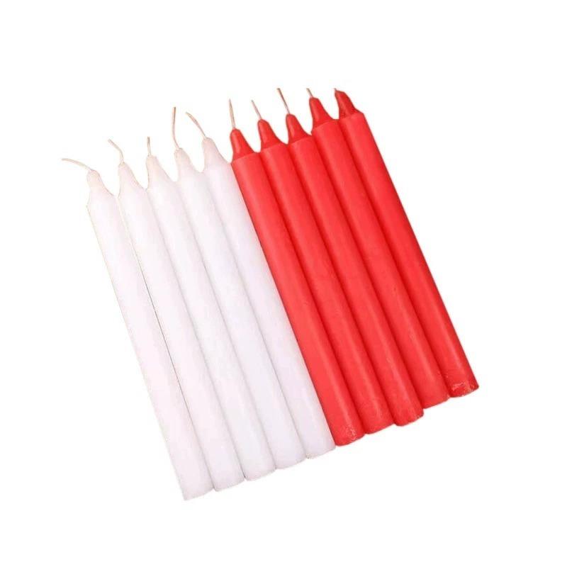红白蜡烛家用照明停电应急防灾无烟无味供佛结婚纪念日生日迷你