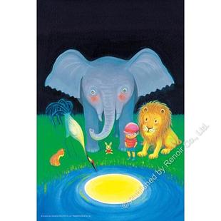 雷诺瓦进口益智玩具同一个月亮/几米/夜光(II)/300片纸质卡通拼图