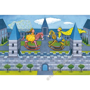 雷诺瓦进口益智玩具儿童拼图/童话城堡/几米/96片纸质拼图现货