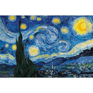 雷诺瓦成人进口益智减压玩具/星夜/梵谷/木质/300片纸质拼图现货