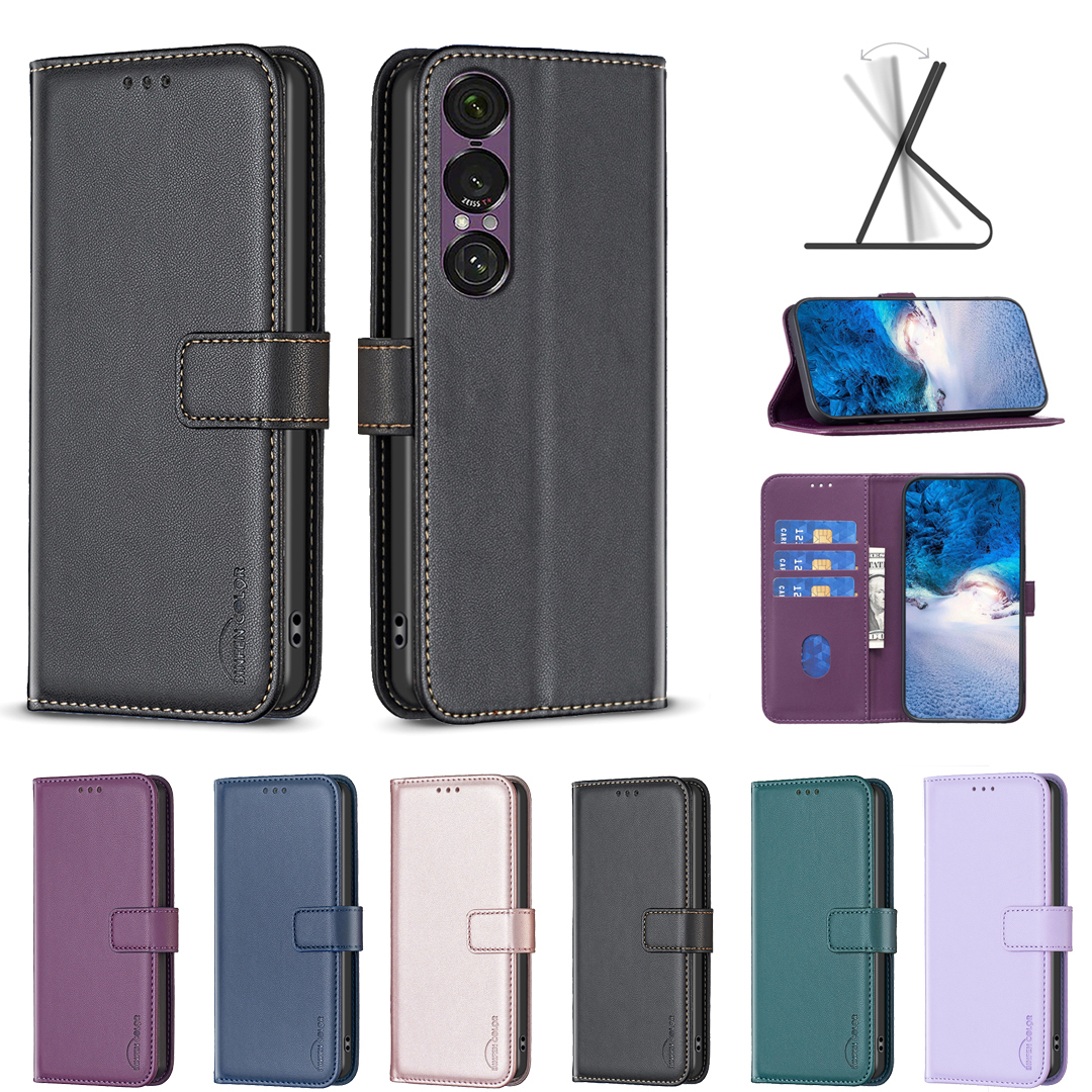 适用于 Sony索尼Xperia1 VII 七代 2025 7代 手机壳 时代盖头皮套BF17款商务保护套