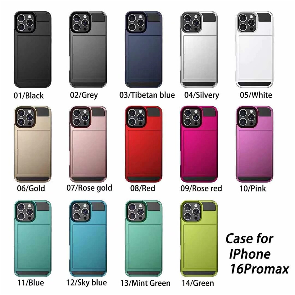 适用 苹果iPhone16e 2025 11 12 13 14 15 16+ Pro Max i7 8plus 手机壳 创意滑盖插卡保护套