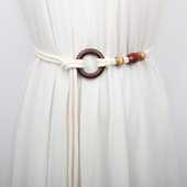 腰带编织配饰女波西米亚民族装 饰裙子收腰连衣裙流苏复古腰链皮带