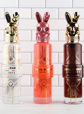 法国进口DEVI RABBITl恶魔兔子利口酒力娇酒伏特加洋酒正品带盒装