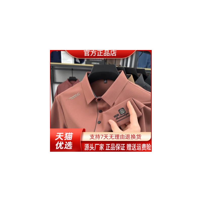 高新百货馆专柜品质夏季男士翻领t恤短袖高档百搭POLO无痕半袖