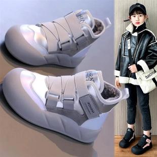 One云沫甄选儿8童棉鞋 加绒加厚雪地靴L冬女孩保暖棉靴防水短靴