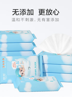丽邦抽取式儿童卫生湿巾无酒精添加温和杀菌10包便携装