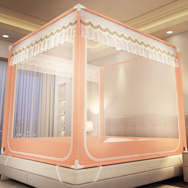 防摔蚊帐家用卧室2026新款免安装蒙古包儿童婴儿防止掉床围栏纹账
