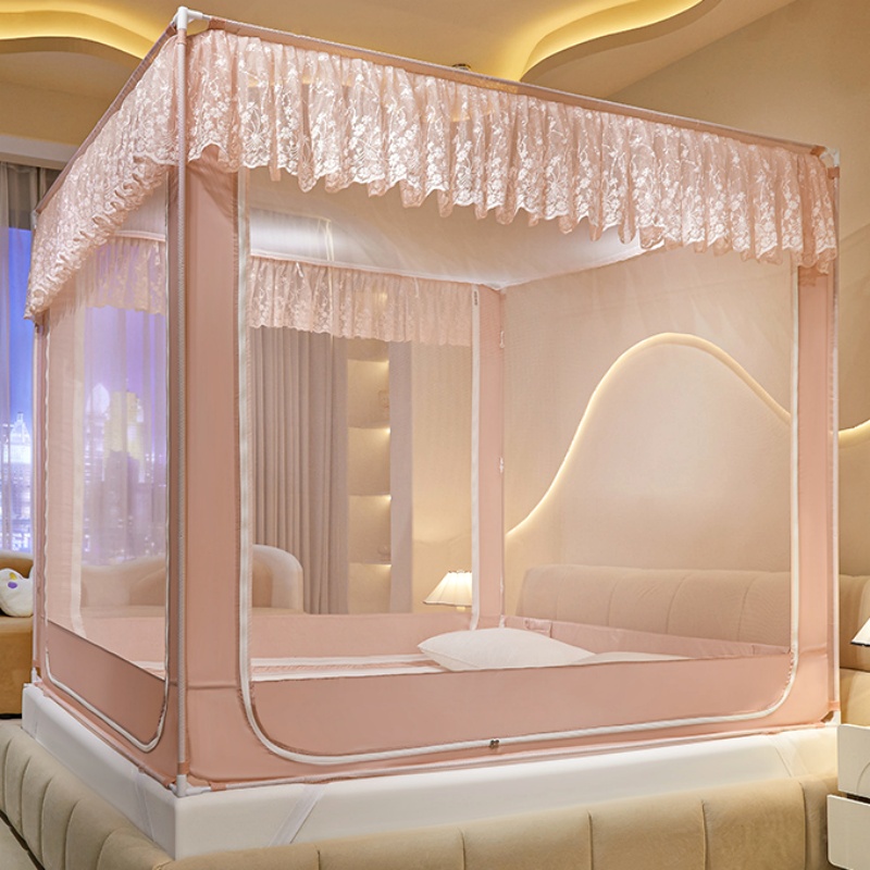 防摔蚊帐家用2025新款卧室免安装蒙古包儿童婴儿防止掉床全底纹帐