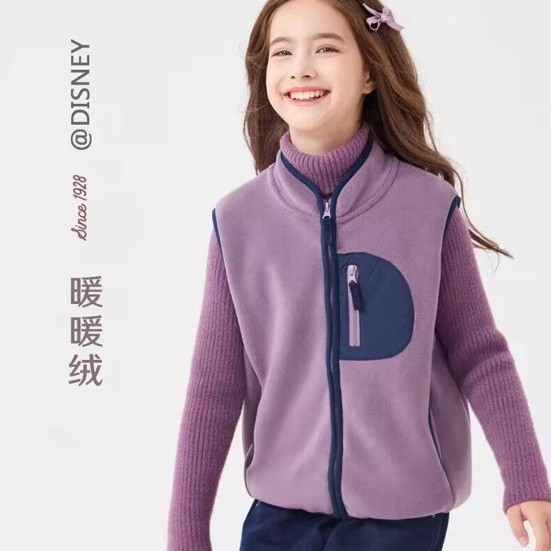 小女孩绒马甲,舒适保暖