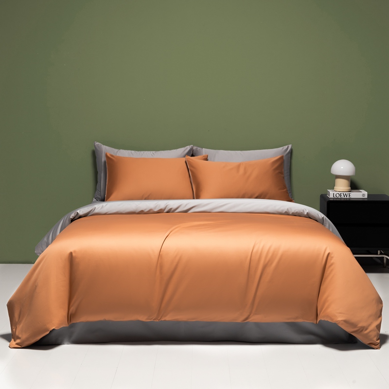 轻奢100支纯色双拼四件套