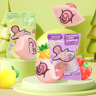 好心情奶嘴糖儿童水果味棒棒糖趣味生肖卡怀旧糖果零食节日礼物