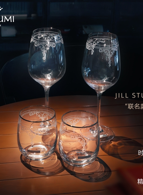 联名款/日本NARUMI/鸣海JILL STUART红酒对杯/玻璃对杯礼盒装