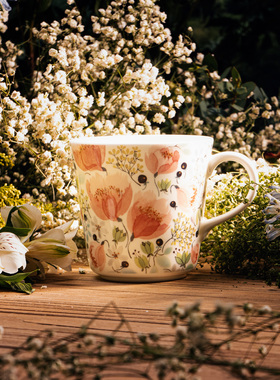 NARUMI鸣海Anna Emilia系列联名款马克杯340cc 办公室骨瓷杯