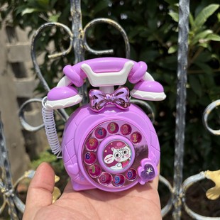 复古回力转圈打电话带叮铃铃声老式座机玩具1-3岁12个月女孩宝宝2
