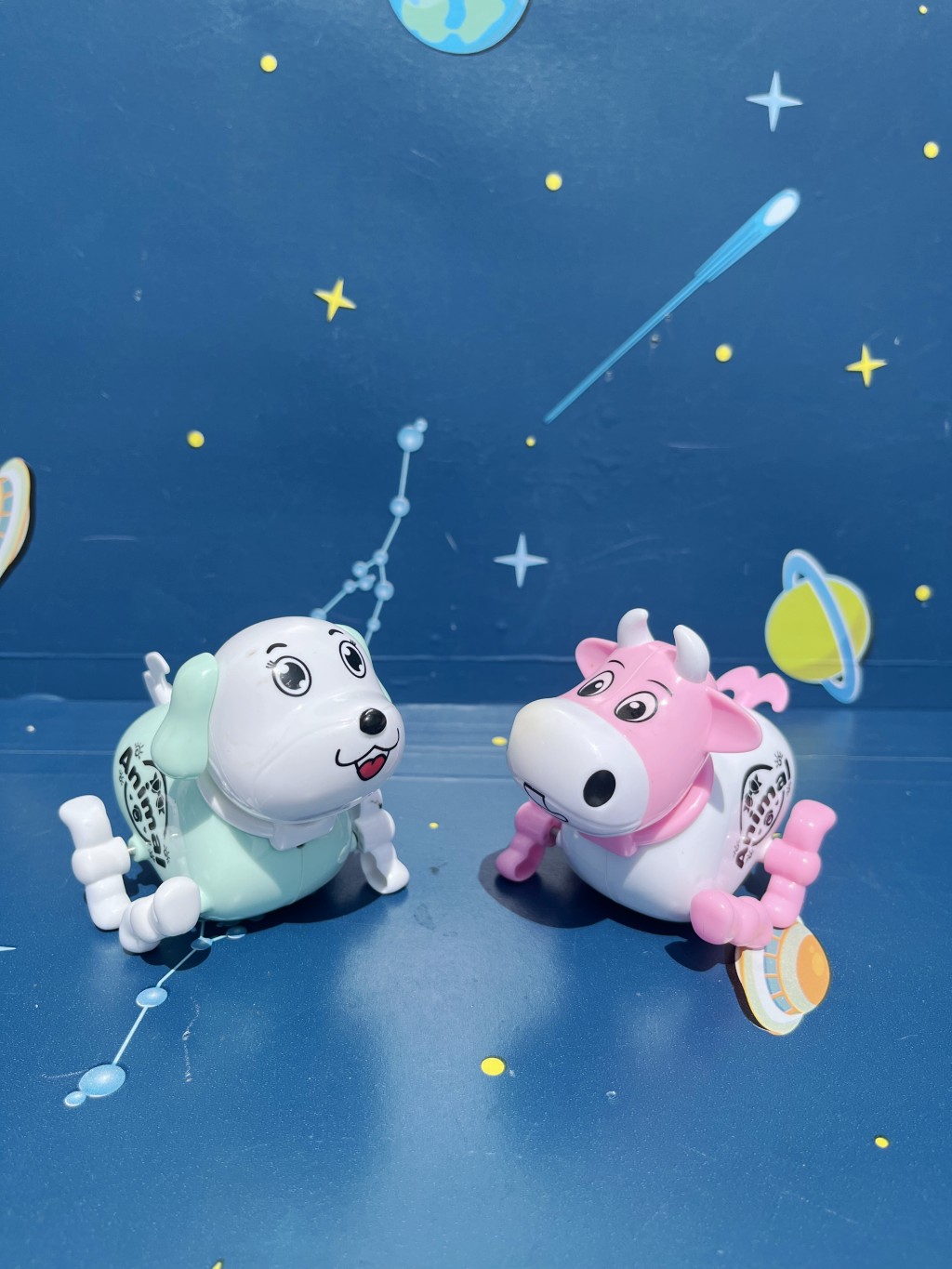 发条动物上链小奶牛益智儿童玩具会动摇摆小狗上弦婴儿宝宝1-2岁3