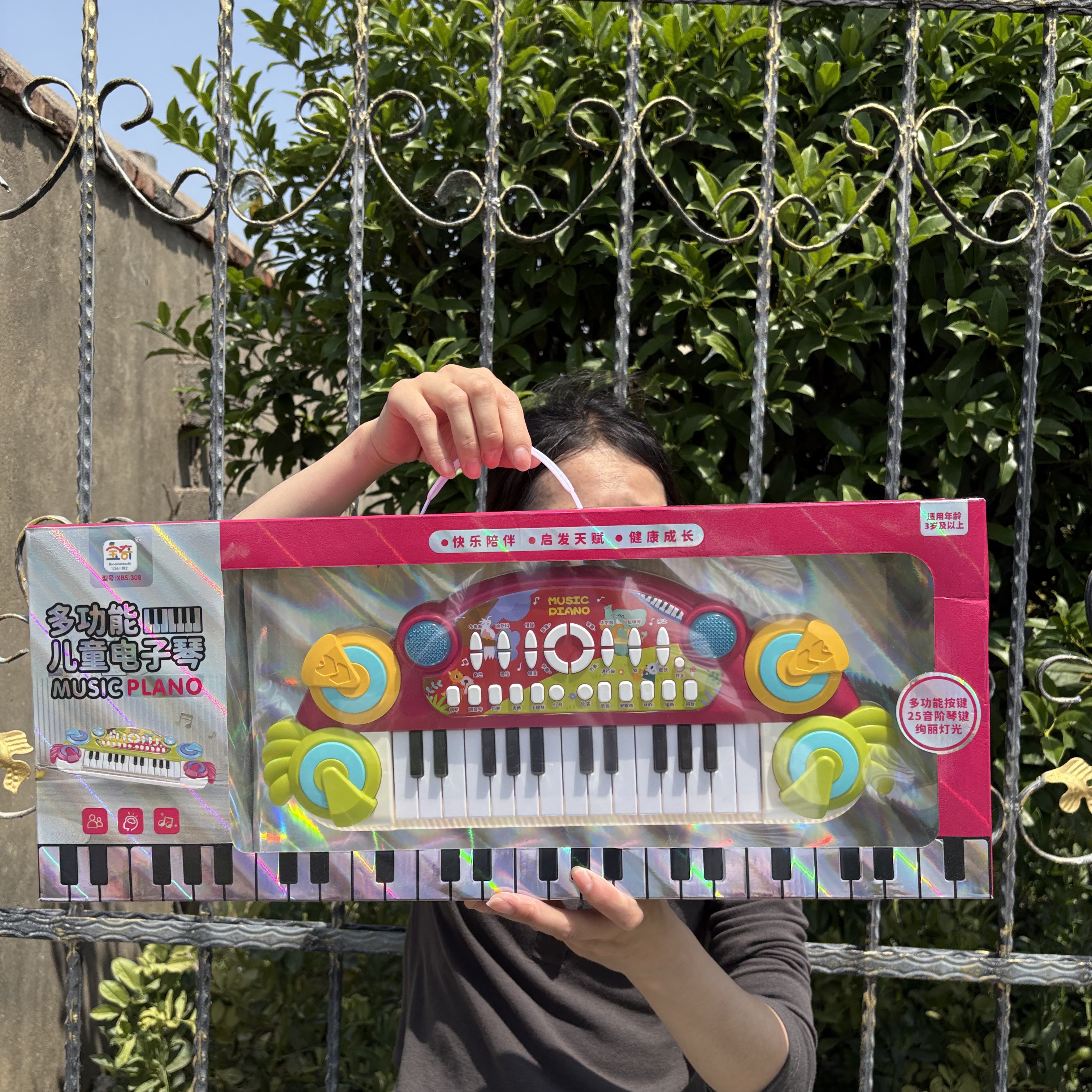 25键多功能儿童卡通电子琴仿真益智乐器钢琴灯光儿童玩具宝宝礼物