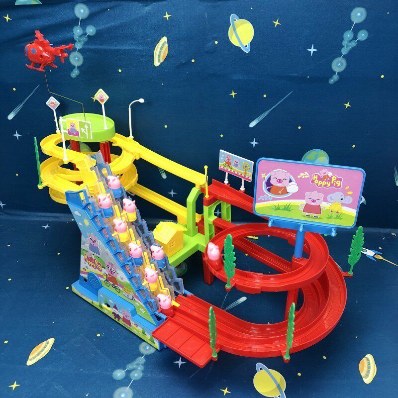 CHRISTMAS HOLIDAY GIFTS NEW YEARS GIFTS BOXED KIDS ELECTRIC LIGHTS MUSIC TRACKS SLIDES SLIDES