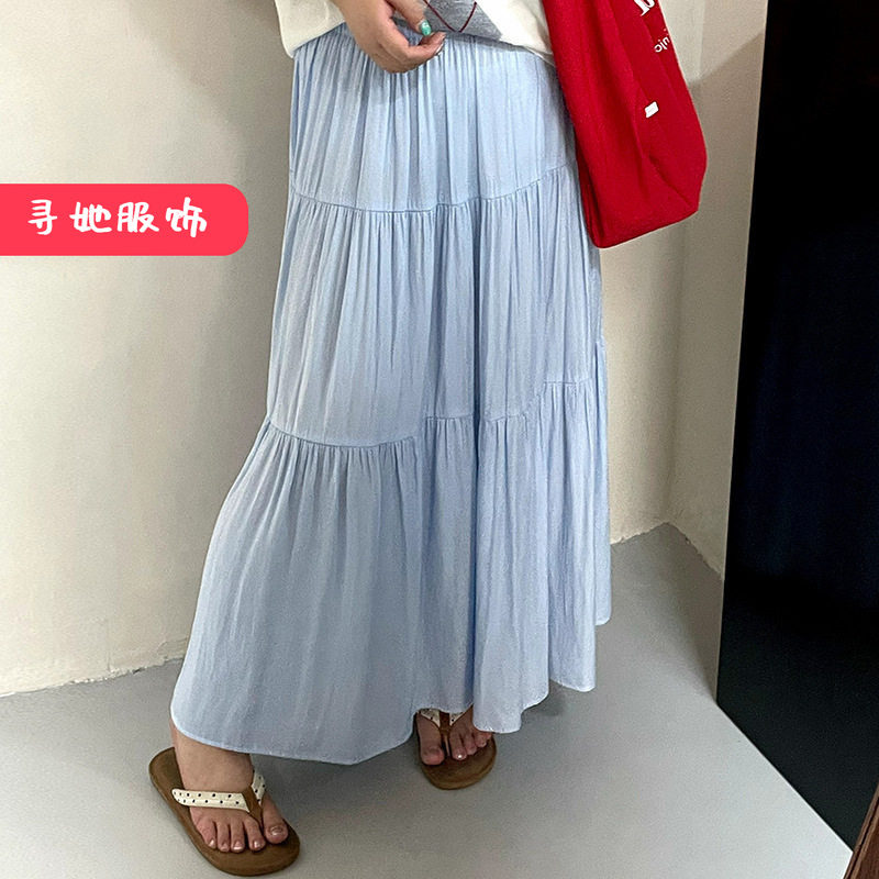 2026时尚夏胖mm半身裙大码女装百搭休闲A字裙女减龄气质蛋糕裙