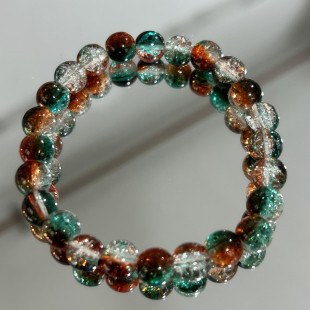 小红书同款 冰裂珠彩色爆花绕指玩盘珠手串小仙女手链饰品礼物