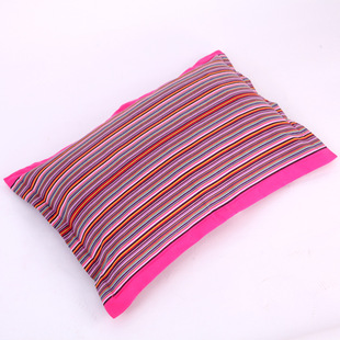 厂家生产老粗布成人学生枕套带枕芯套拆洗会销品床品家纺