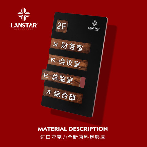 朗世达定制不锈钢抽拉楼层指示牌